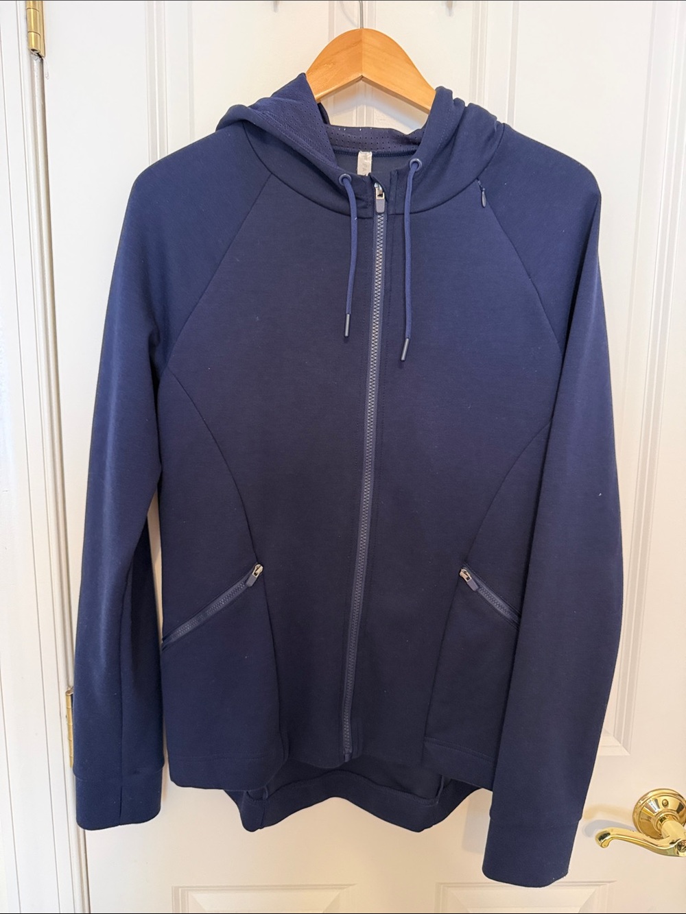Fabletics Navy Blue Full-Zip Hoodie Jacket